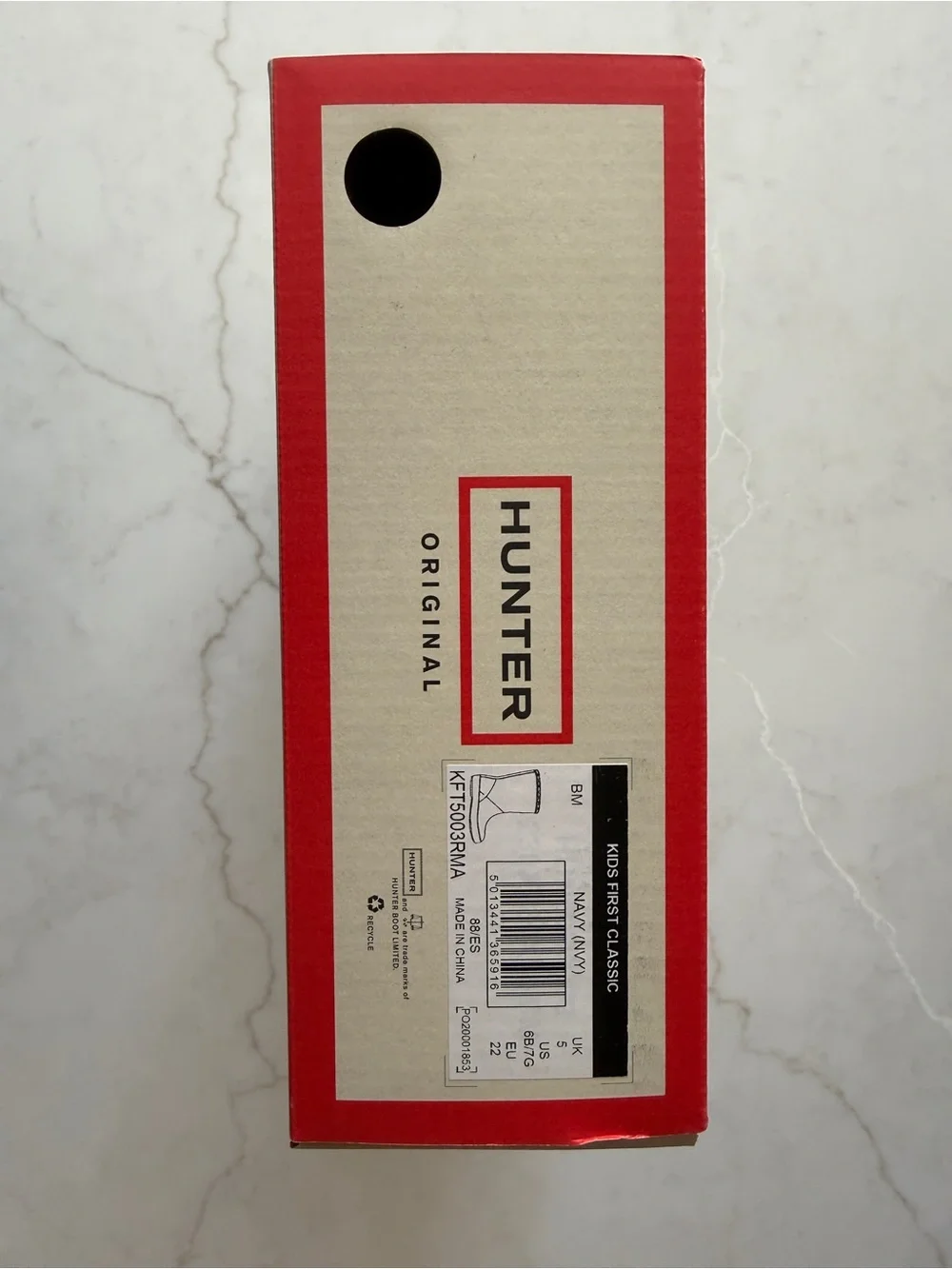 Hunter Navy Blue Rain Boots Kids